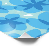 Geek Girl met blauw haar en bloemen Poster (Hoek)