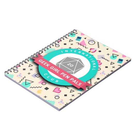 Geek Girl Pen Pals notebook Notitieboek (Linkerzijde)