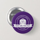 Geek Girl Pen Pals Pijn Ronde Button 5,7 Cm (Voorkant /achterkant)