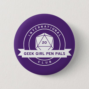 Geek Girl Pen Pals Pijn Ronde Button 5,7 Cm