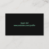 Geek Girl-profielkaart Visitekaartje (Achterkant)