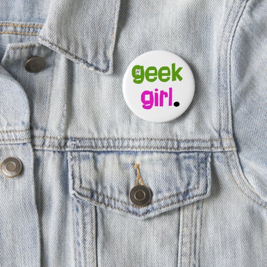 Geek Girl Ronde Button 5,7 Cm (In situ)