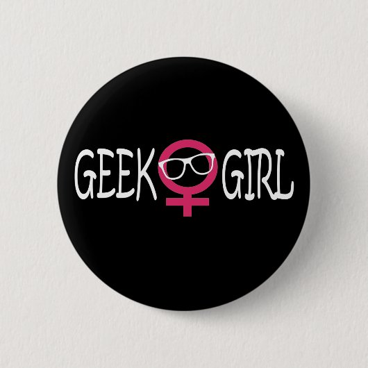 Geek Girl Ronde Button 5,7 Cm (Voorkant)