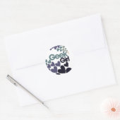 Geek Girl Ronde Sticker (Envelop)