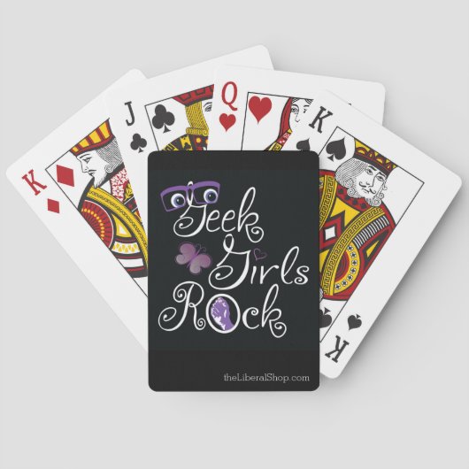 Geek Girls Rock Pokerkaarten (Achterkant)