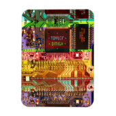 Geek & Glitch gedrukte circuit bord robotica Naam Magneet (Verticaal)