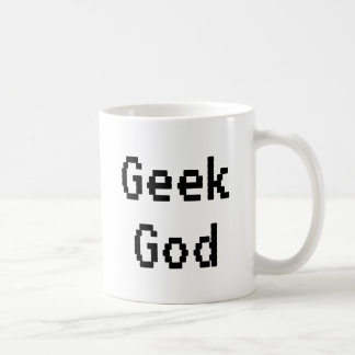Geek God Funny Humor STEM Science Technology Wisku Koffiemok