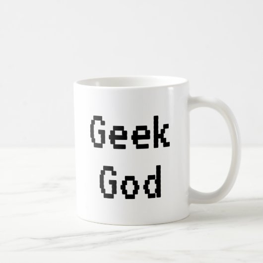 Geek God Funny Humor STEM Science Technology Wisku Koffiemok (Rechts)
