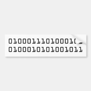 "GEEK" in binaire code Bumpersticker