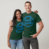 Geek Inside grappige computers linu nerd strips T-shirt (Unisex)