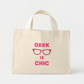 Geek is afbeelding mini tote bag (Voorkant)