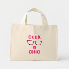 Geek is afbeelding mini tote bag