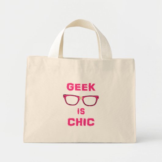 Geek is afbeelding mini tote bag (Voorkant)