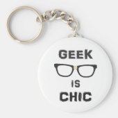 Geek is afbeelding sleutelhanger (Voorkant)