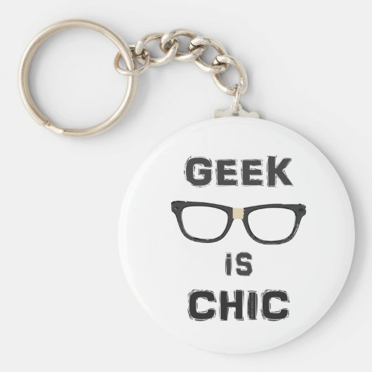 Geek is afbeelding sleutelhanger (Voorkant)