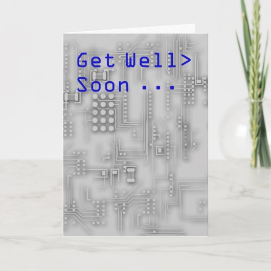 Geek IT Get well soon kaart (Voorkant)