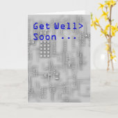 Geek IT Get well soon kaart (Gele Bloem)