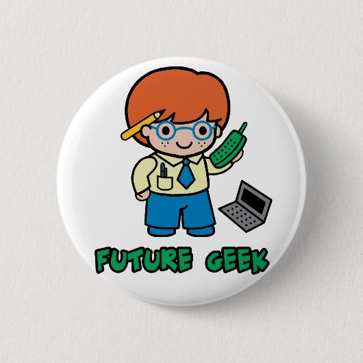 Geek (jongen) ronde button 5,7 cm (Voorkant)
