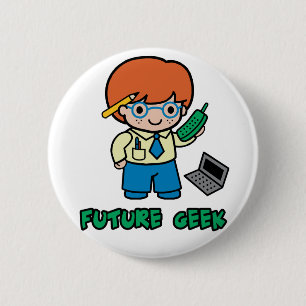 Geek (jongen) ronde button 5,7 cm