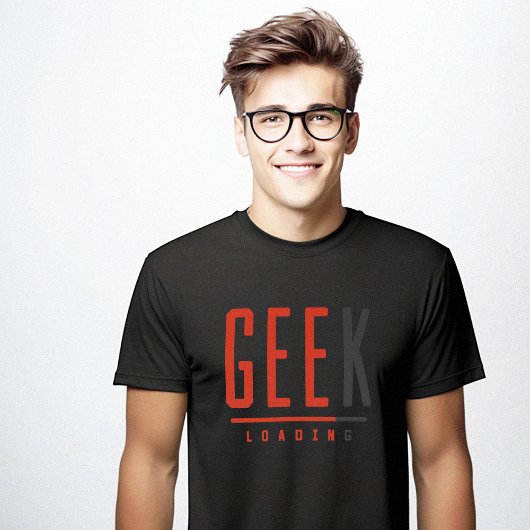 Geek laden zelfbewondering slim t-shirt