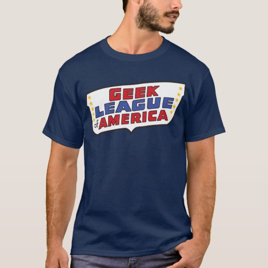 Geek League of America T-shirt (Donker) (Voorkant)