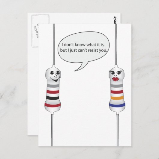 Geek Love Electronics kan je niet weerstaan grappi Briefkaart (Voorkant / Achterkant)