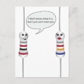 Geek Love Electronics kan je niet weerstaan grappi Briefkaart (Voorkant)