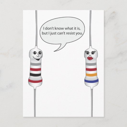 Geek Love Electronics kan je niet weerstaan grappi Briefkaart (Voorkant)