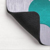 Geek Love (Heart) Mousepad, Turquoise Muismat (Hoek)