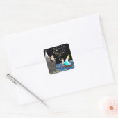 Geek Love Old Game School Custom Vierkante Sticker (Envelop)