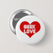 Geek Love Valentijnsdag Heart Ronde Button 5,7 Cm (Voorkant /achterkant)