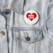 Geek Love Valentijnsdag Heart Ronde Button 5,7 Cm (In situ)