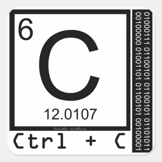 Geek Me! Carbon Copy Vierkante Sticker (Voorkant)