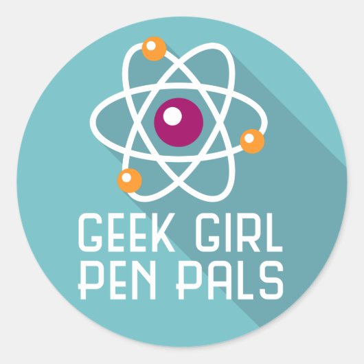 Geek Meisje Pen Pals "Atom" Sticker (Voorkant)