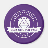 Geek Meisje Pen Pals Magnet (Voorkant)
