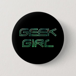 geek meisje ronde button 5,7 cm