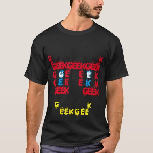 GEEK MET GLASSEN T-SHIRT (Voorkant)