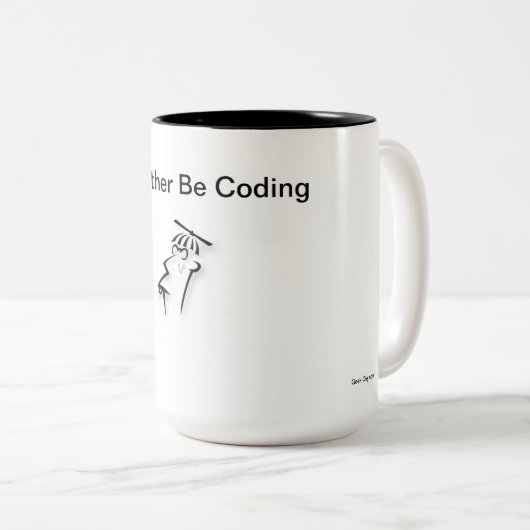 Geek Mok - Ik zou liever coderen (Voorkant rechts)