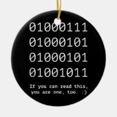 GEEK Nerd Binary Text Code Software Engineer Keramisch Ornament (Voorkant)