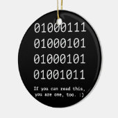 GEEK Nerd Binary Text Code Software Engineer Keramisch Ornament (Links)