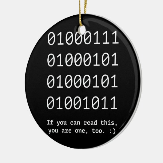 GEEK Nerd Binary Text Code Software Engineer Keramisch Ornament (Links)