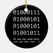 GEEK Nerd Binary Text Code Software Engineer Keramisch Ornament (Achterkant)