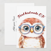 Geek Nerd Bird Aankondiging (Voorkant / Achterkant)