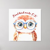 Geek Nerd Bird Canvas Afdruk (Voorkant)