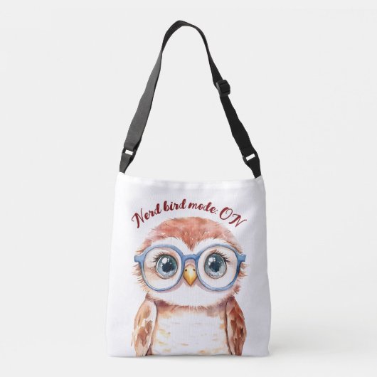 Geek Nerd Bird Crossbody Tas (Achterkant)