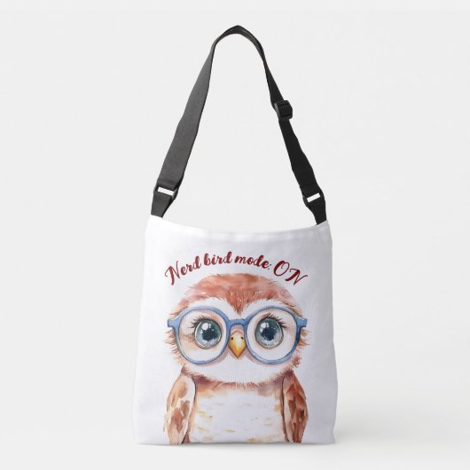 Geek Nerd Bird Crossbody Tas (Voorkant)