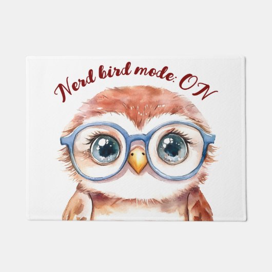 Geek Nerd Bird Deurmat (Voorkant)