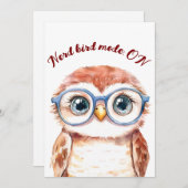 Geek Nerd Bird Feestdagenkaart (Voorkant / Achterkant)