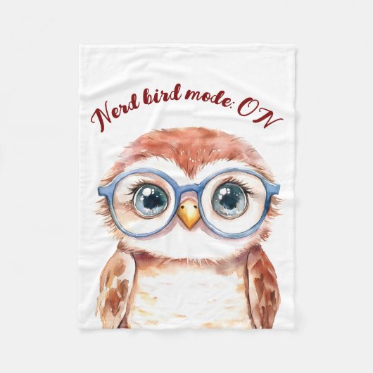 Geek Nerd Bird Fleece Deken (Voorkant)
