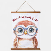 Geek Nerd Bird Hangend Wandkleed (Voorkant)